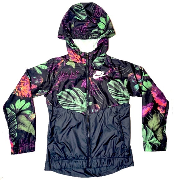 Vtg Nike Windbreaker Jacket Floral 